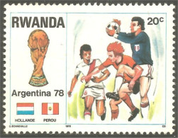 777 Rwanda Football Soccer Goalie Goaltender Gardien But Argentina 78 MNH ** Neuf SC (RWA-288) - Other & Unclassified