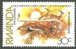 777 Rwanda Lion Leone Lowe Gazelle Antilope Antelope MNH ** Neuf SC (RWA-280a) - Other & Unclassified