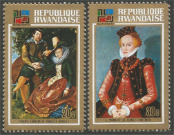 777 Rwanda Tableau Cranah Le Jeune Rubens Painting Munich 73 MH * Neuf (RWA-214d) - Briefmarkenausstellungen