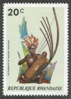 777 Rwanda Music Musique Longombe Instrument MNH ** Neuf SC (RWA-186a) - Musique