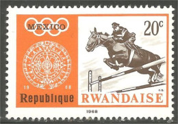 777 Rwanda Mexico Cheval Horse Pferd Caballo Jumping MH * Neuf (RWA-168b) - Pferde