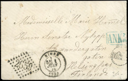 Obl. 59+ 60 - Paire Du 15c. Bistre + Paire Du 25c. Bleu Obl. GC 2659 (au Verso) S/lettre Frappée Du CàD De NIMES Du 1er  - 1871-1875 Cérès