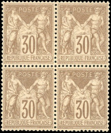 ** 69 - 30c. Brun Clair. Bloc De 4. Excellent Centrage. SUP. - 1876-1878 Sage (Type I)