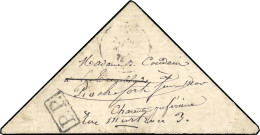 Obl. Pli Confié Du VILLE DE FLORENCE. Triangle De Rolier. Lettre Du 23 Septembre 1870 Pliée En Triangle Frappée Du PP Et - Oorlog 1870