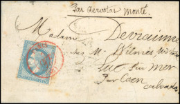 Obl. 29 - L'ARMAND BARBES. 20c. Lauré Obl. S/lettre Frappée Du Cachet Rouge PARIS (SC) Du 6 Octobre 1870 à Destination D - Guerra Del 1870