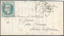 Obl. 29 - LE WASHINGTON. 20c. Lauré Obl. étoile 7 S/lettre Frappée Du Cachet, Taxe 15, PARIS - R. DES VLLES HAURTTES Du  - Guerre De 1870