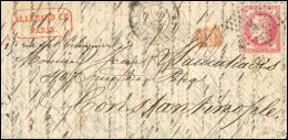 Obl. 32 - LE LAFAYETTE. 80c. Laurés Obl. étoile 4 S/lettre Frappée Du CàD De PARIS - R. D'ENGHIEN Du 18 Octobre 1870 à D - Oorlog 1870