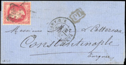Obl. 32 - LE MONTGOLFIER. 80c. Rose Obl. S/lettre Frappée Du CàD De PARIS - R. D'ANTIN Du 24 Octobre 1870 à Destination  - Krieg 1870