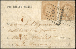 Obl. 28 X 2 - Pli Confié Du FULTON. 10c. Lauré X 2 Obl. Losange CP2° S/lettre Manuscrite De PARIS Du 31 Octobre 1870 à D - Guerra Del 1870