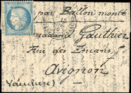 Obl. 29 - LE GENERAL UHRICH. 20c. Lauré Obl. étoile S/lettre Frappée Du CàD De PARIS - MINISTERE DES FINANCES Du 15 Nove - Guerra Del 1870