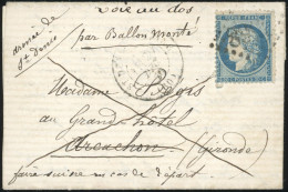 Obl. L'ARMEE DE LA LOIRE. 20c. Siège Obl. GC 3568 S/lettre Frappée Du CàD De ST-DENIS-SUR-SEINE Du 29 Décembre 1870 à De - War 1870