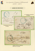 Obl. 8 - Lot De 3 Lettres Avec Cachets De Franchise Militaire Des Armées De Province. Bel Ensemble. Photos Du Lot Sur De - Krieg 1870