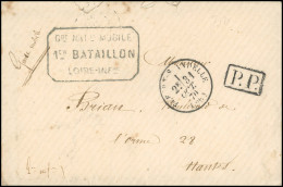 Obl. 16 - Lettre Manuscrite De GRANVILLE Du 26 Octobre 1870, Frappée Du Cachet GDE NAT MOBILE - 1ER BATAILLON - LOIRE IN - Guerre De 1870