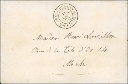 Obl. 25 - Lettre Frappée Du CàD ARMEE DU RHIN - QR GL 7E CORPS Du 11 Août 1870 à Destination De METZ. Arrivée Au Verso.  - War 1870