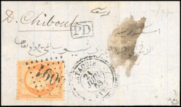 Obl. 23 - LATTAQUIE. 40c. Dentelé Obl. GC 5091 S/lettre Complète Frappée Du CàD De LATAQUIE - SYRIE Du 21 Juin 1868. Arr - 1849-1876: Classic Period