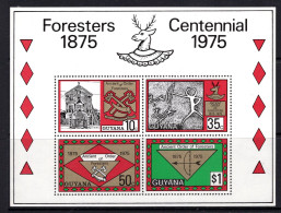 Guyana 1975 Centenary Of Ancient Order Of Foresters MS MNH (SG MS648) - Guyana (1966-...)
