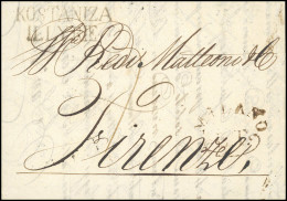 Obl. KOSTANIZA. Lettre Du 25 Mai 1813 Frappée De La Griffe KOSTANIZA - ILLYRIE à Destination De FLORENCE - ITALIE. Cache - 1792-1815: Dipartimenti Conquistati