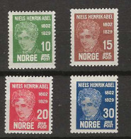 1929 MNH Norway Mi 150-53 Postfris** - Ungebraucht