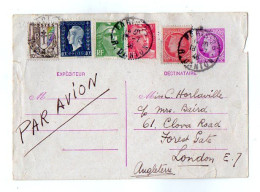 TB 4716 - 1946 - Entier Postal - M. Pierre HORLAVILLE à PARIS Pour Mme HORLAVILLE à LONDRES ( LONDON ) Angleterre - Standard Postcards & Stamped On Demand (before 1995)
