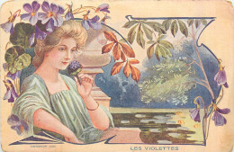 CHOCOLAT LOUIT Arts Déco Les Violettes - CARTE PUB - Publicité