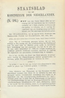 Staatsblad 1918 : Spoorlijn Stadskanaal - Ter Apel - Documents Historiques