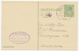 Briefkaart G. 216 FDC / 1e Dag Groningen 1926 - Postal Stationery