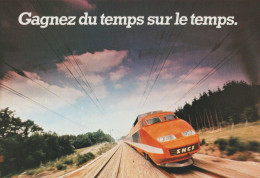 TGV 44 . 3 CPM . Gagnez Du Temps Sur Le Temps . Sud-Est . En Ligne . Pub SNCF . Tirage La Cigogne . - Trains