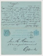 Briefkaart G. 30 Amsterdam - Belgie 1892 V.v. - Ganzsachen