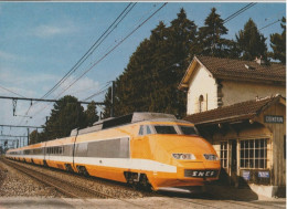 TGV 45  . Sud-Est . Suisse . Cointrin . Genève . Tirage Jaeger . Photo JP Cerez . Image Du Rail . - Eisenbahnen