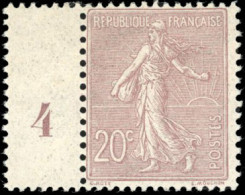 ** 131 - 20c. Semeuse De Roty Brun-pâle. Millésime 4. TB. - Altri & Non Classificati