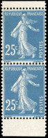 ** 140d - 25c. Semeuse Bleu. Paire Verticale De Carnet. BdeF. SUP. - Altri & Non Classificati