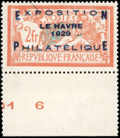 * 257A - 2F. Exposition Philatélique Du Havre. Très Bon Centrage. Bas De Feuille. SUP. - Andere & Zonder Classificatie