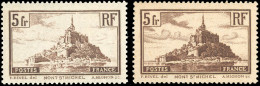 ** 260 - 5F. Mont Saint-Michel. Type I Et Type II. SUP. - Andere & Zonder Classificatie