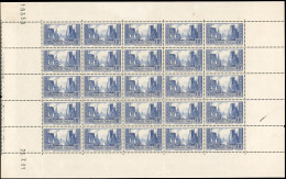 ** 261 - 10F. La Rochelle Outremer. Type III. Feuille De 25 Exemplaires. Daté 23 Juillet 1931. SUP. - Autres & Non Classés