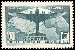 ** 321 - 10F. Traversée De L'Atlantique Vert Foncé. SUP. - Other & Unclassified