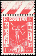 ** 352A - Exposition De 1937. 50c. Rouge Carminé. Non émis. HdeF. SUP. RR. - Andere & Zonder Classificatie
