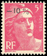 ** 719A - 5F. Gandon Rose Avec Surcharge "-10%" Correspondant Au Changement De Tarif Du 2 Janvier 1947 Et Non émis. SUP. - Other & Unclassified