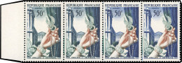 ** 973 - 50F. Joaillerie. Variété De Couleur, Vert Au Lieu De Bleu. Bande De 4. SUP. - Other & Unclassified