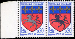 ** 1510ma - 0,20 Saint-Lô. Paire. Variété Licorne Noire Tenant à Normal. BdeF. N° Et Cote Maury. SUP. - Altri & Non Classificati