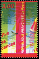 ** 3225b - 3F. Vive Les Vacances. Couleur Jaune Très Décalée Et Piquage à Cheval. N° & Cote Maury. SUP. R. - Sonstige & Ohne Zuordnung