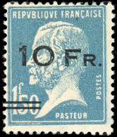 ** 4a - 10F. S/1F.50. Pasteur Bleu "Ile De France". Surcharge Espacée. TB. R. - Altri & Non Classificati
