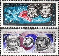 Soviet Union 4343-4344 (complete Issue) Unmounted Mint / Never Hinged 1975 Study Space - Nuevos