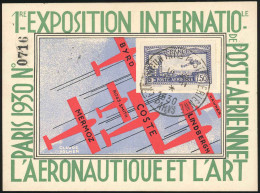 Obl. 6c - 1F.50 Outremer EIPA Obl. S/carte Postale Verte De L'exposition De PARIS Du 10 Novembre 1930. SUP. - Other & Unclassified