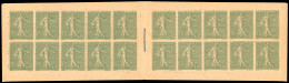 ** 130-C2 - Couverture Loi Du 30 Décembre 1916. 15c. Vert-olive. Type Semeuse Lignée. Papier GC. 20 Timbres. SUP. - Altri & Non Classificati