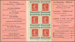 ** 135-CP2 - MACHON HELLA. 10c. Rouge. Type Semeuse. 6 Timbres. SUP. - Autres & Non Classés