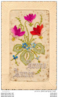 CARTE BRODEE  BONNE ANNEE - Embroidered