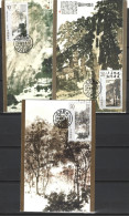 CHINE. 3 Cartes Maximum De 1994. Peintures De Fu Booshi. - Tarjetas – Máxima