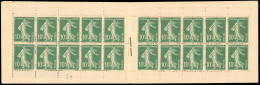 ** 159-C2 - 10c. Vert. Type Semeuse Camée. 20 Timbres Dont 1 Timbre De Type 1a En Case 13. SUP. - Andere & Zonder Classificatie