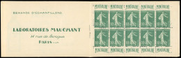 ** 188-C1 - MINERALINE. 10c. Vert. Type Semeuse Camée. 10 Timbres. SUP. - Other & Unclassified