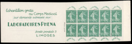 ** 188-C2 - PHENA. 10c. Vert. Type Semeuse Camée. 10 Timbres. SUP. - Other & Unclassified